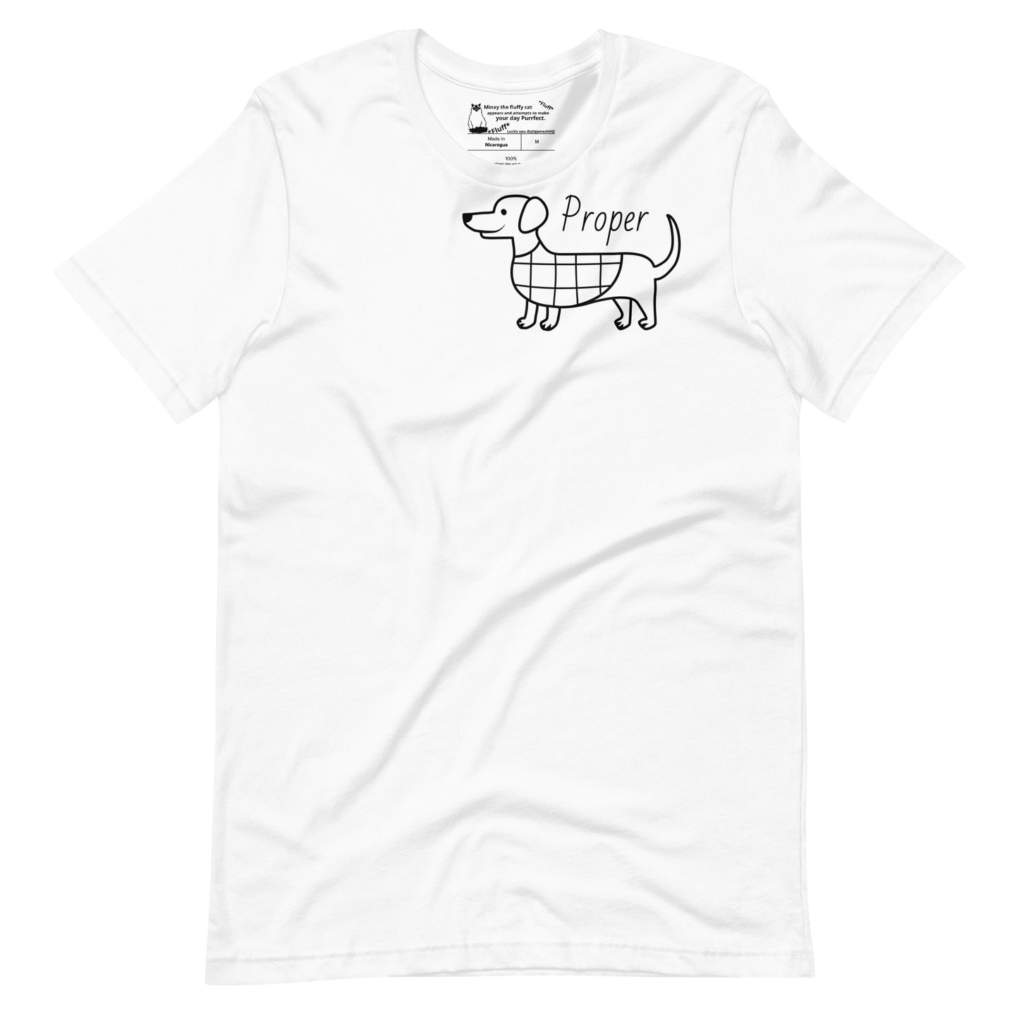This shirt comes with a cute puppy on it.